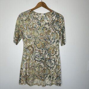 Peruvian Connection Tunic Top Paisley Trade Route Medium